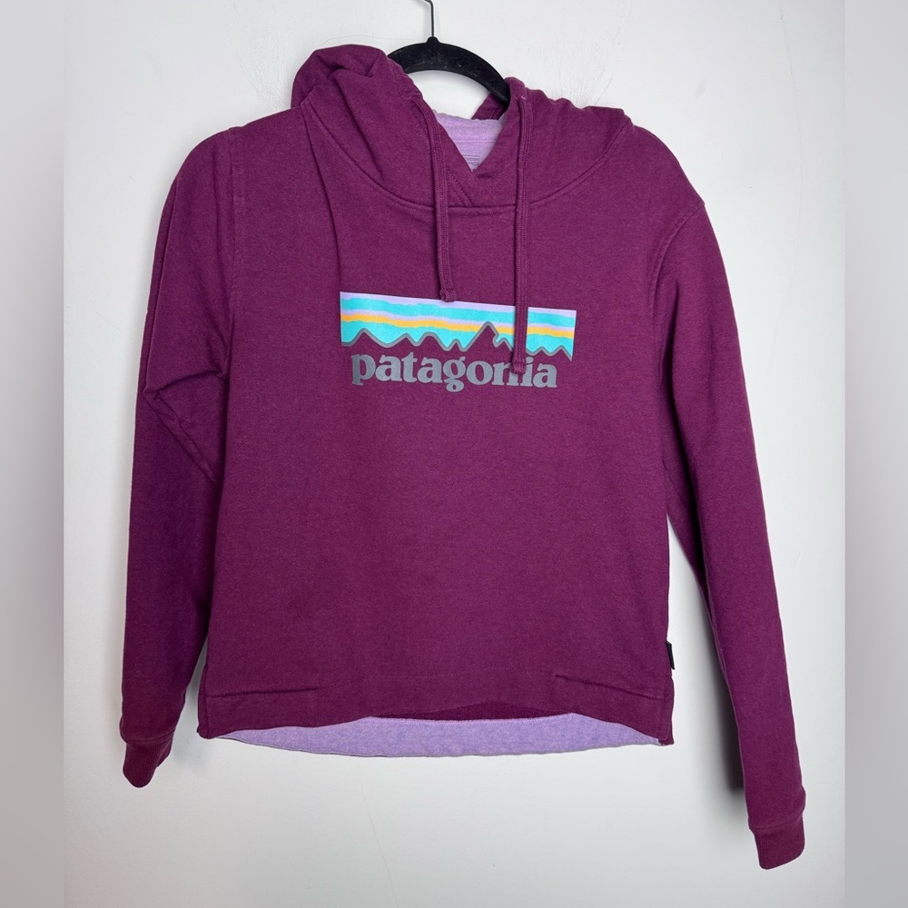 patagonia uprisal womens small hoodie purple hoodie mountain sweater pullover - Picture 2 of 7